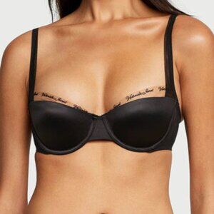 NWOT Very Sexy Smooth Logo Embroidery Lightly Lined Balconette Bra 34DDD (F)